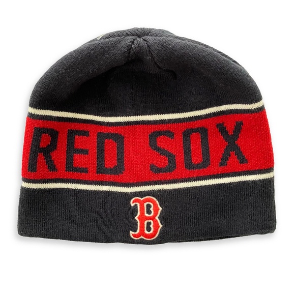 BOSTON RED SOX knitted Beanie Hat, Navy, Red & Black ONE SIZE Unisex - Picture 1 of 10